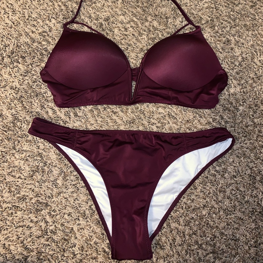 PINK Victoria’s Secret Swim Burgundy Bikini